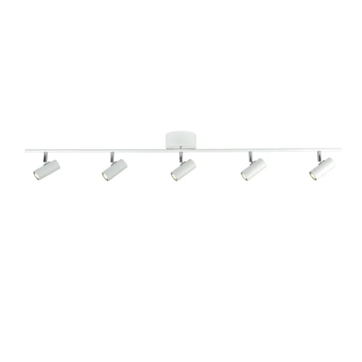 Belid Cato Skinne m/ 5 Spotlights Hvid – spot — produktfoto