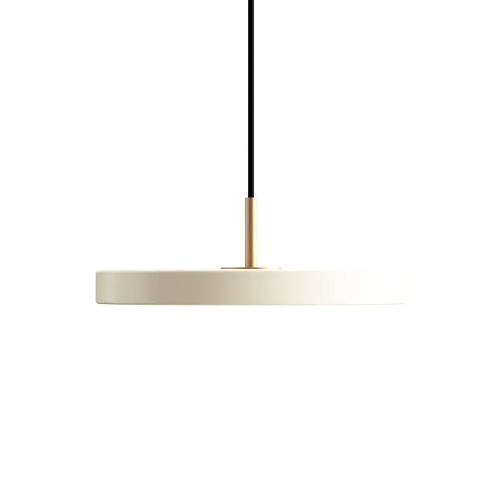 Umage Asteria Mini Perle Hvid med Messing Top – pendel — produktfoto