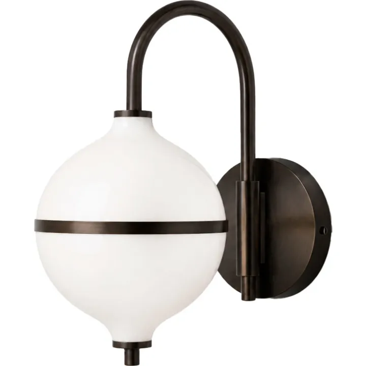 Rebello Decor Eternal Moonlight , bruneret messing/sort, Ø15 cm – væglampe — produktfoto