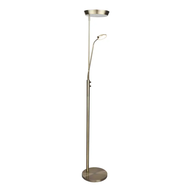 Halo Design Vegas Kombi Uplight Dæmper Antique Messing – gulvlampe — produktfoto