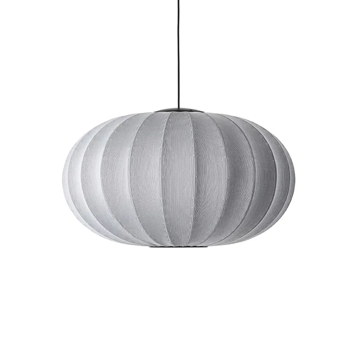 Made By Hand Knit-Wit Oval Ø76 Sølv LED – pendel — produktfoto