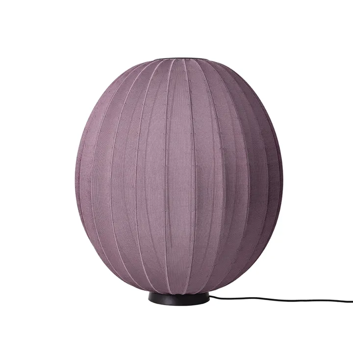 Made By Hand Knit-Wit High/Oval Lav Ø65 Burgundy – gulvlampe — produktfoto