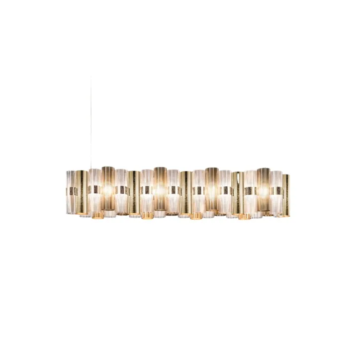 Slamp La Lollo Linear 140 Guld – pendel — produktfoto