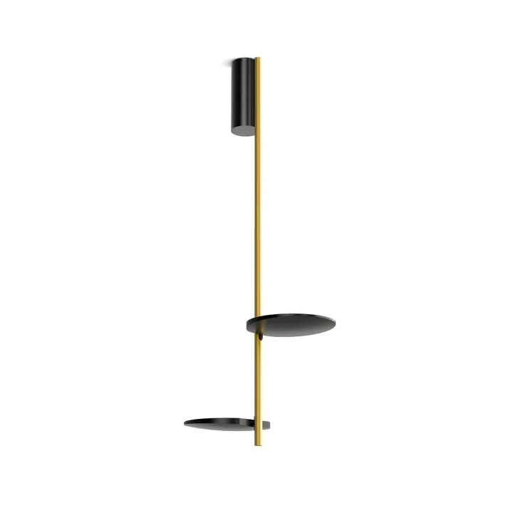 Stilnovo Kimia Ø17 Black 9005/Satin Galvanic Gold – pendel — produktfoto