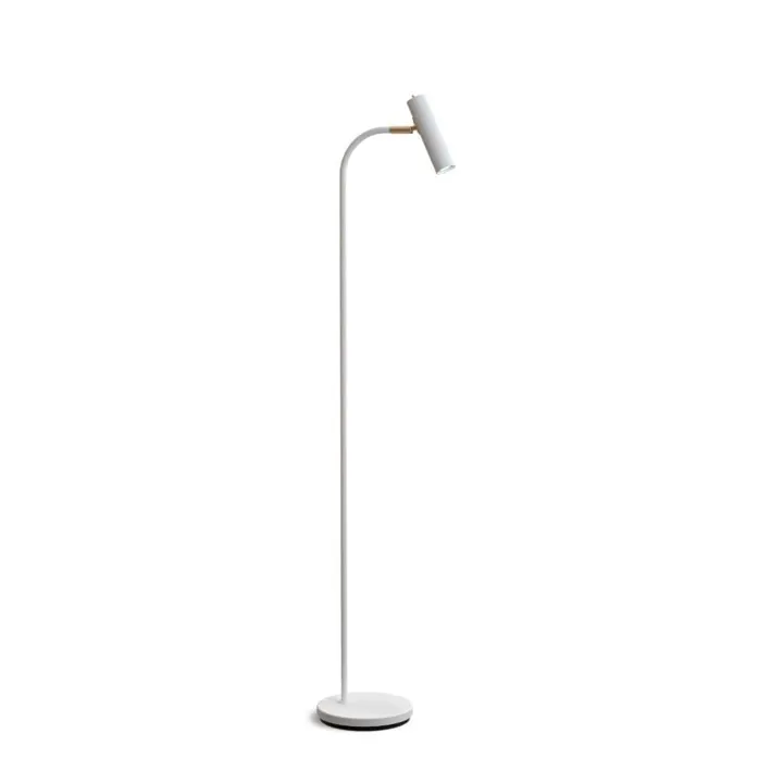 Belid Slender Hvid/Messing – gulvlampe — produktfoto