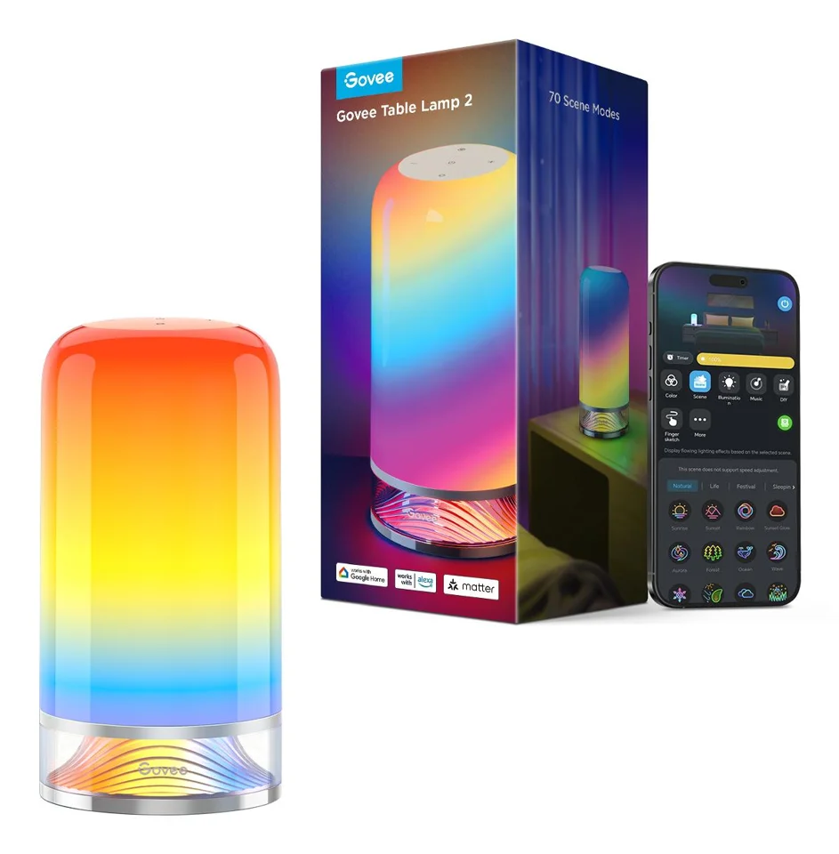 Govee H6022 Intelligent LED bordlampe WiFi/Bluetooth Led Lys — produktfoto