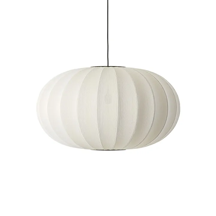Made By Hand Knit-Wit Oval Ø76 Pearl White – pendel — produktfoto