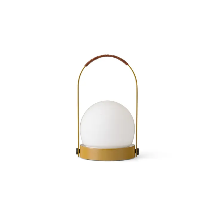 Audo Copenhagen Carrie Stål/Golden Brown/Læder – transportabel bordlampe — produktfoto