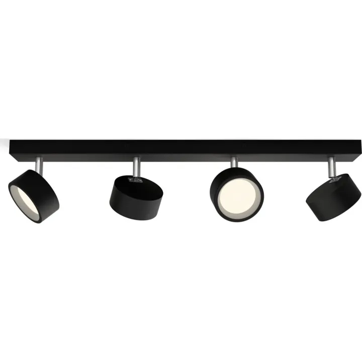 Philips Bracia , 4 spots, sort – spot — produktfoto