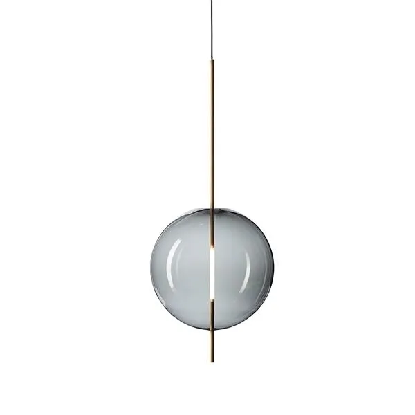 Pholc Kandinsky 45 Røget Gråt Glas & Messing – pendel — produktfoto