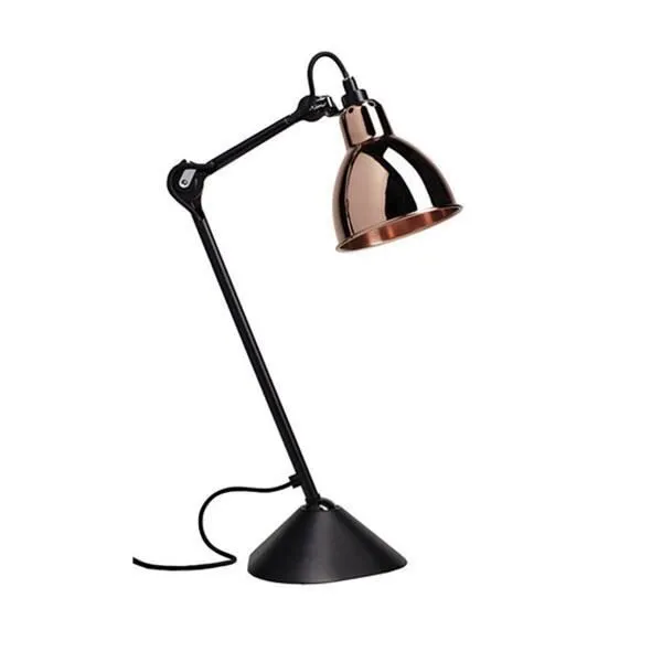La Lampe Gras N205 Mat Sort & Kobber – bordlampe — produktfoto