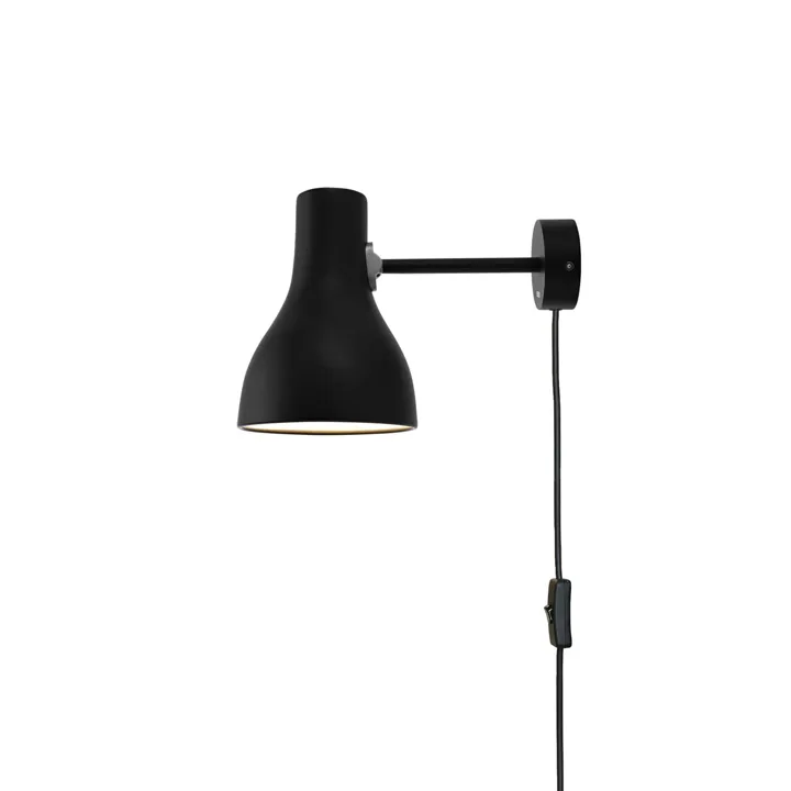 Anglepoise Type 75 Med Kabel Jet Black – væglampe — produktfoto