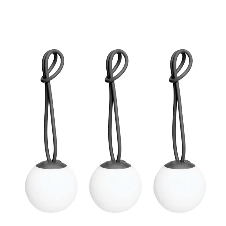 Fatboy Bolleke Mini Sæt af 3 Antracit – transportabel bordlampe — produktfoto