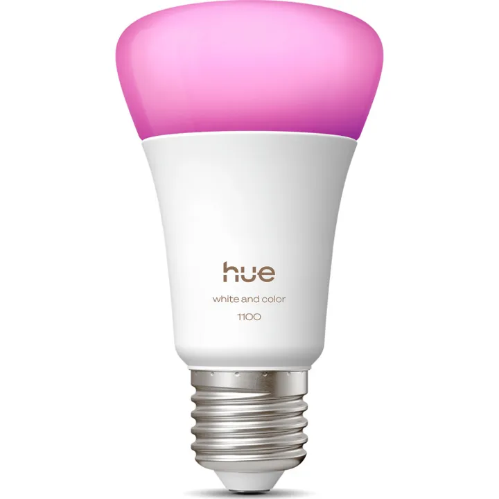 Philips Hue White Color Ambiance E27 standardpære, 2000K-6500K, 9W – pære — produktfoto