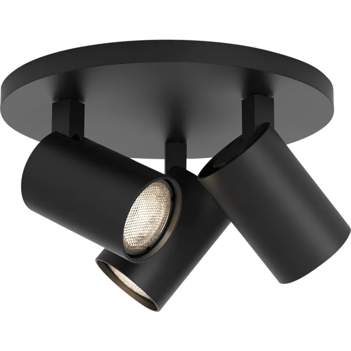 Astro Lighting Astro Ascoli Triple Round , 3 spots, sort – spot — produktfoto