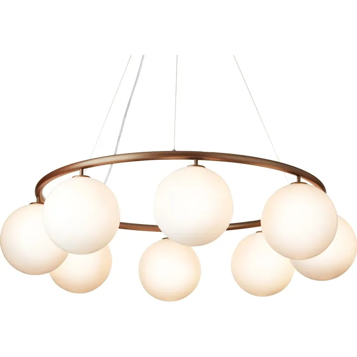 Nuura Miira 8 Circular Mørk Bronze/Opal – lysekrone — produktfoto