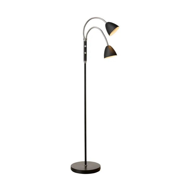 Halo Design Room 2-Arm Sort Krom – gulvlampe — produktfoto