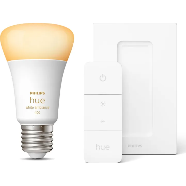 Philips Hue White Ambiance E27 standardpære, startsæt – pære — produktfoto