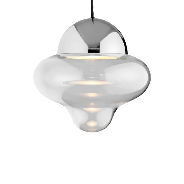 Design By Us Nutty XL Clear Glass / Chrome Dome – pendel — produktfoto