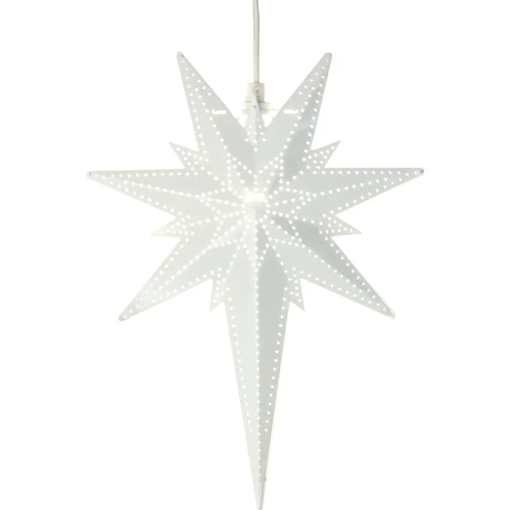 Star Trading Betlehem julestjerne med lys, 25 cm, hvid – dekorationslys — produktfoto