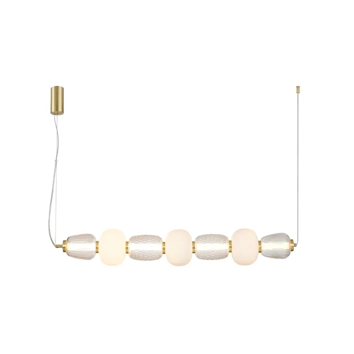 Loom Design Pearl 7 Amber/Guld – pendel — produktfoto