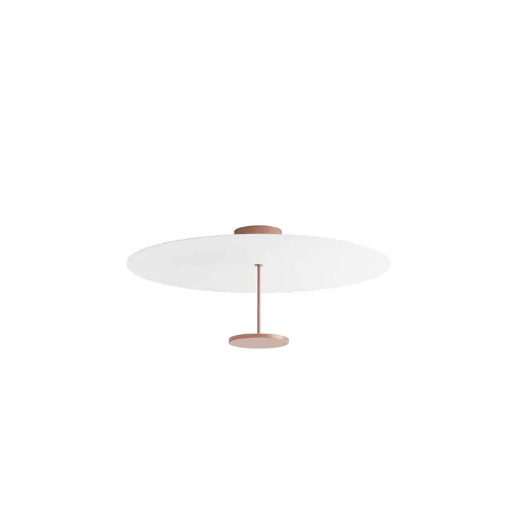 Linea Light collection Stilo_S Ø74 Beige Rød – loftlampe — produktfoto