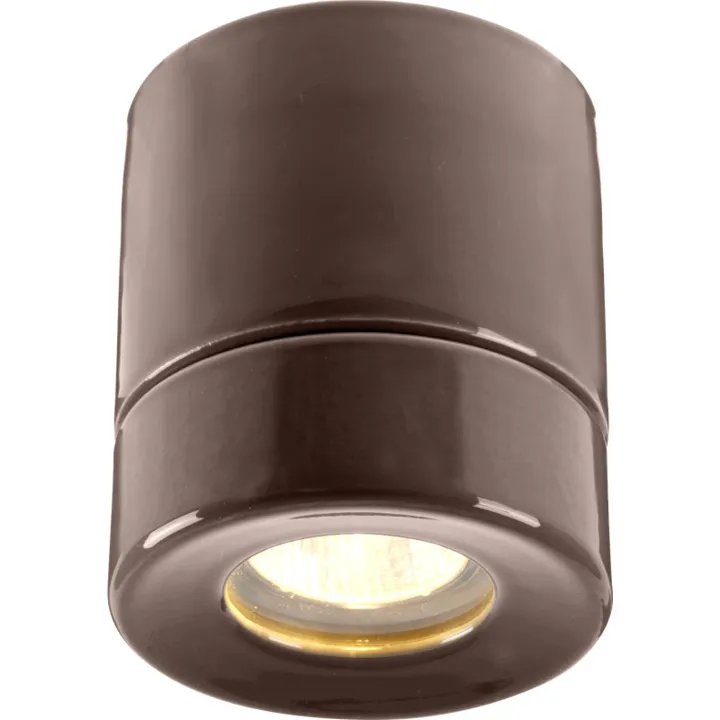Ifö Electric Sauna Light On påbygningsspot, brun – spot — produktfoto