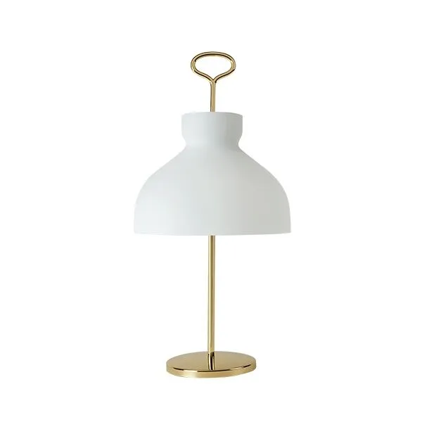 TATO Arenzano Høj Hvid & Messing – bordlampe — produktfoto