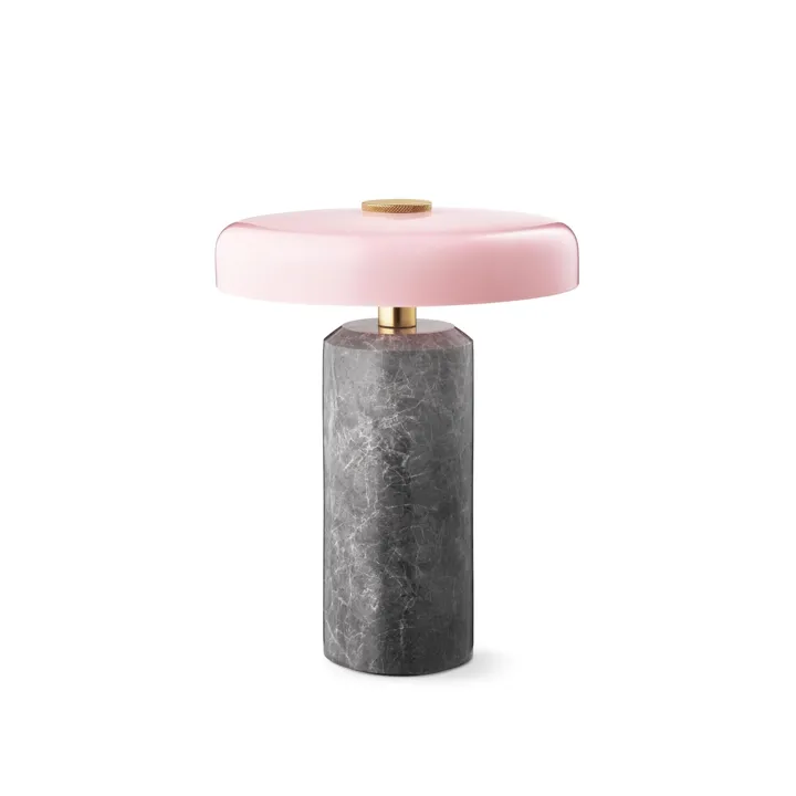 Design By Us Trip Silver Marble/Rose – transportabel bordlampe — produktfoto