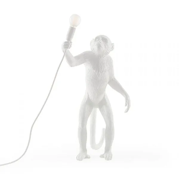 Seletti Monkey Standing Hvid – bordlampe — produktfoto