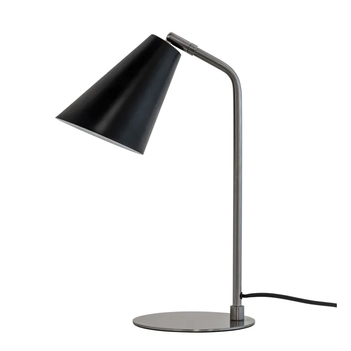 Dyberg Larsen Oswald Sort/Stål – bordlampe — produktfoto