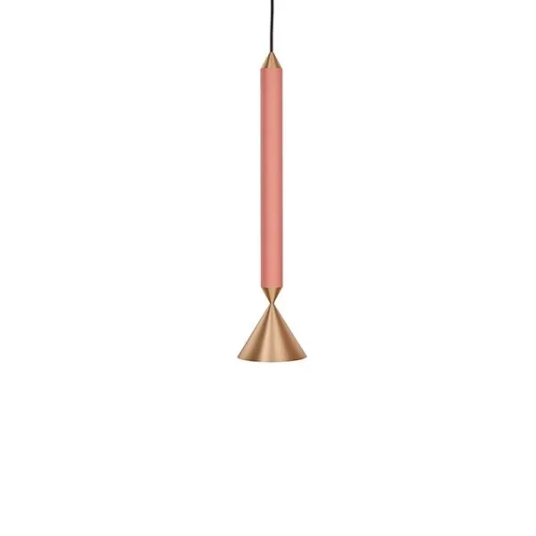 Pholc APOLLO 39 Pink/Poleret Messing – pendel — produktfoto