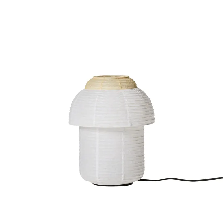 Made By Hand Papier Double Ø30 Soft Yellow – bordlampe — produktfoto