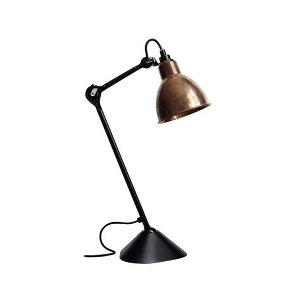 La Lampe Gras N205 Mat Sort/Rå Kobber – bordlampe — produktfoto