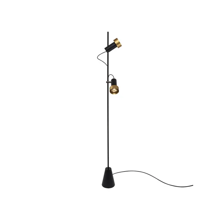 Trizo21 Trizo 21 2Thirty Floor 2 Dæmpbar Sort/ Guld Ring – gulvlampe — produktfoto