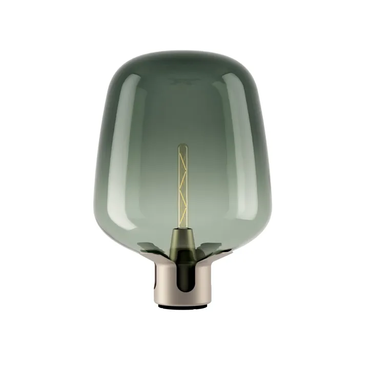 Lodes Flar Stor Champagne/Turkis – bordlampe — produktfoto