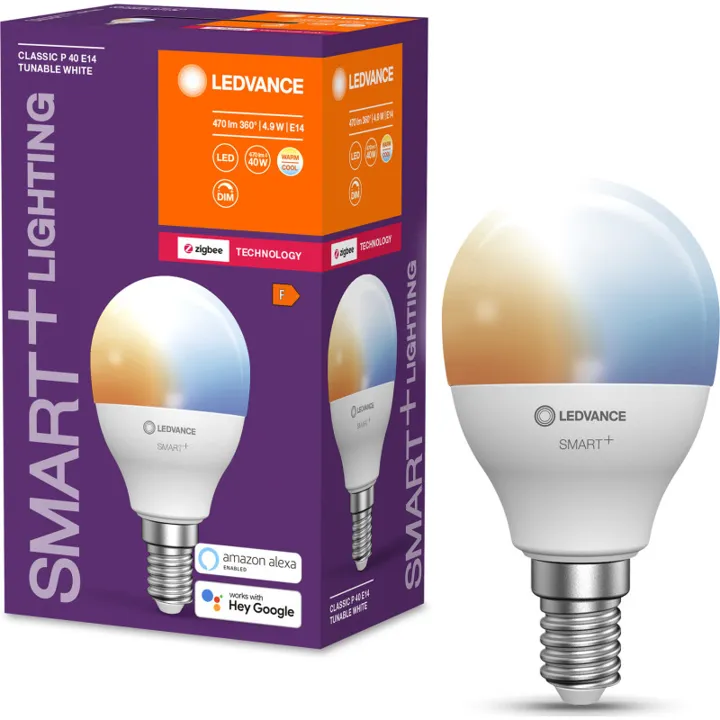 Ledvance 4 stk Ledvance Smart+ Zigbee E14 kronepære, 2700K-6500K, 4,9W – pære — produktfoto