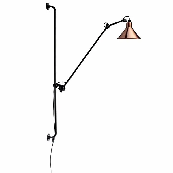 La Lampe Gras N214 Mat Sort/Kobber – væglampe — produktfoto