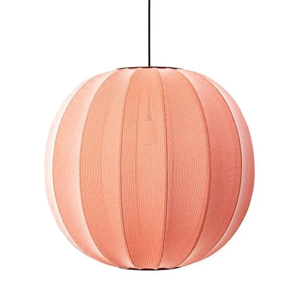 Made By Hand Knit-Wit Round Coral Ø60 – pendel — produktfoto