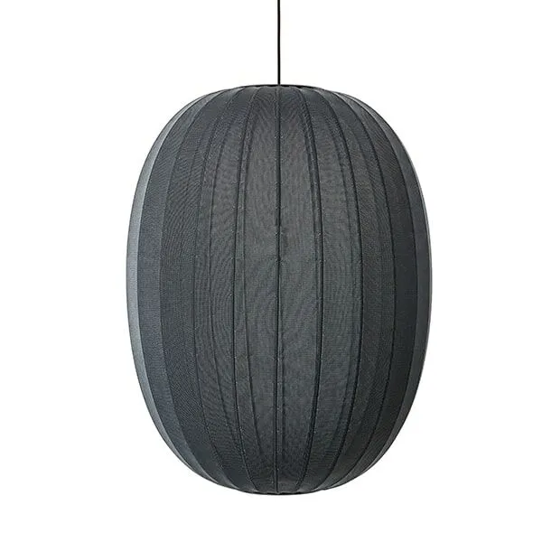 Made By Hand Knit-Wit Oval Sort Ø65 – pendel — produktfoto