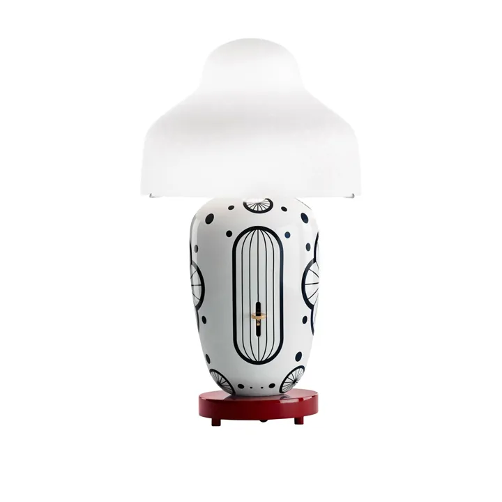 Parachilna Chinoz Ming Burgundy/Hvid – bordlampe — produktfoto
