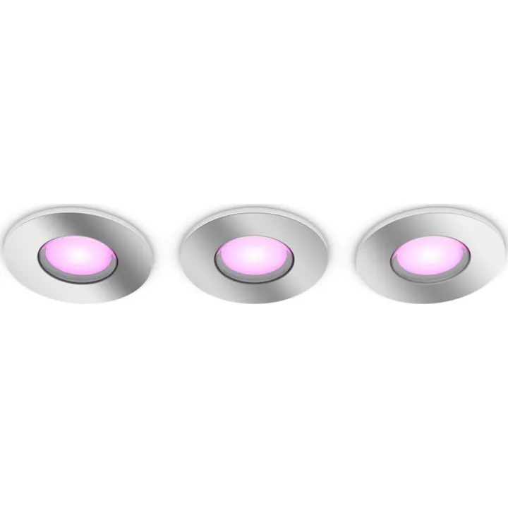 Philips Hue Xamento Recessed indbygningsspot, krom, 3-pak – indbygningsspot — produktfoto