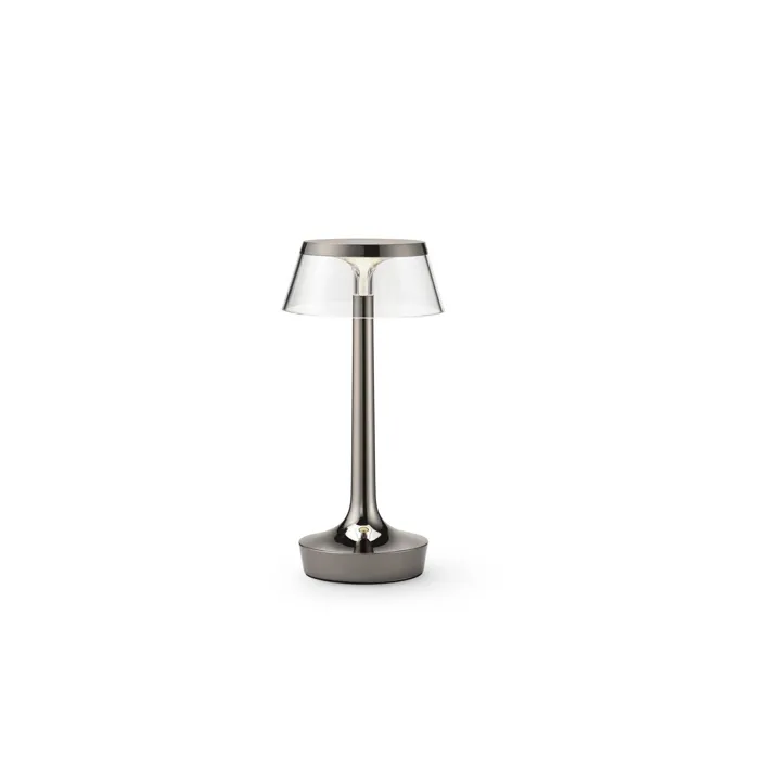 Flos Bon Jour Unplugged Sort Krom – transportabel bordlampe — produktfoto