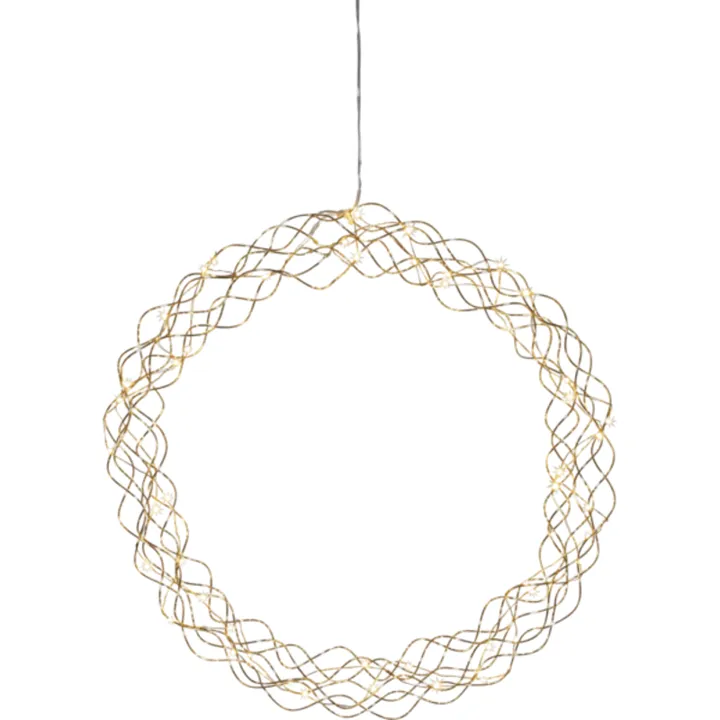 Star Trading Curly juledekoration, Ø48 cm, messing – dekorationslys — produktfoto