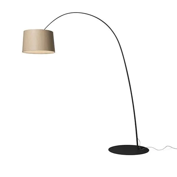 Foscarini Twiggy Wood Sort/Eg – gulvlampe — produktfoto
