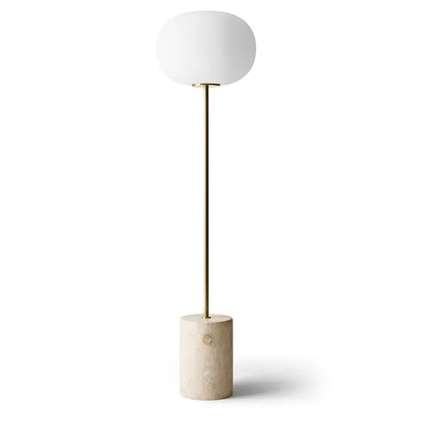 Audo Copenhagen JWDA Travertin Marmor & Messing – gulvlampe — produktfoto