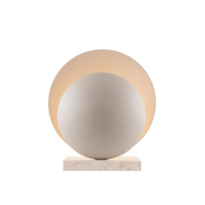 Globen Lighting Orbit Beige/Beige Travertin – bordlampe — produktfoto