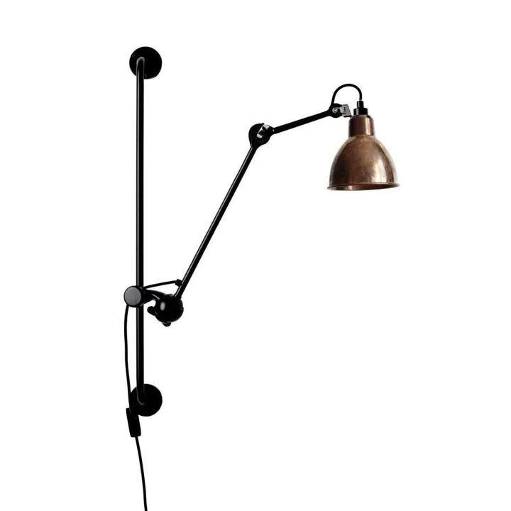 La Lampe Gras N210 Mat Sort & Rå Kobber – væglampe — produktfoto