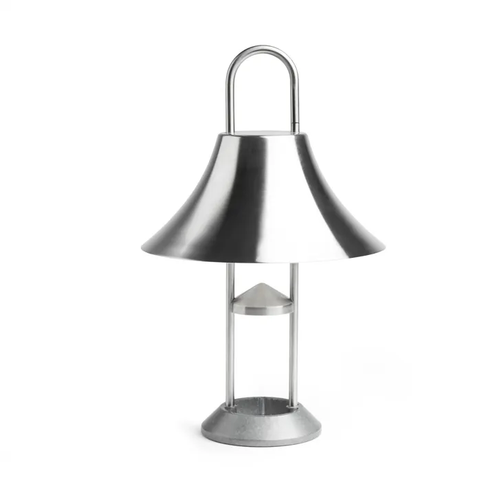 HAY Mousqueton Rustfri Stål – transportabel bordlampe — produktfoto