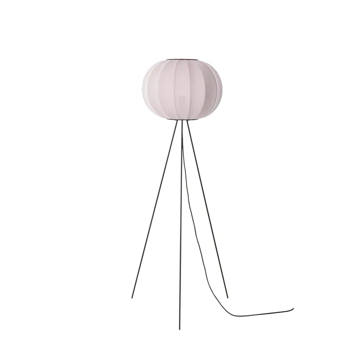 Made By Hand Knit-Wit Round Høj Ø45 Lyserød – gulvlampe — produktfoto